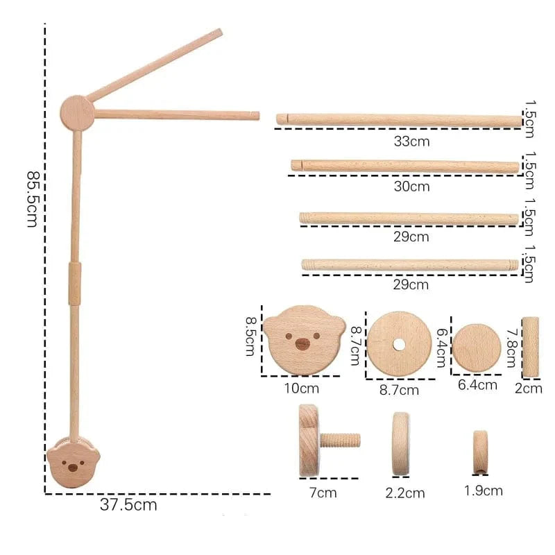 Baby crib mobile with music