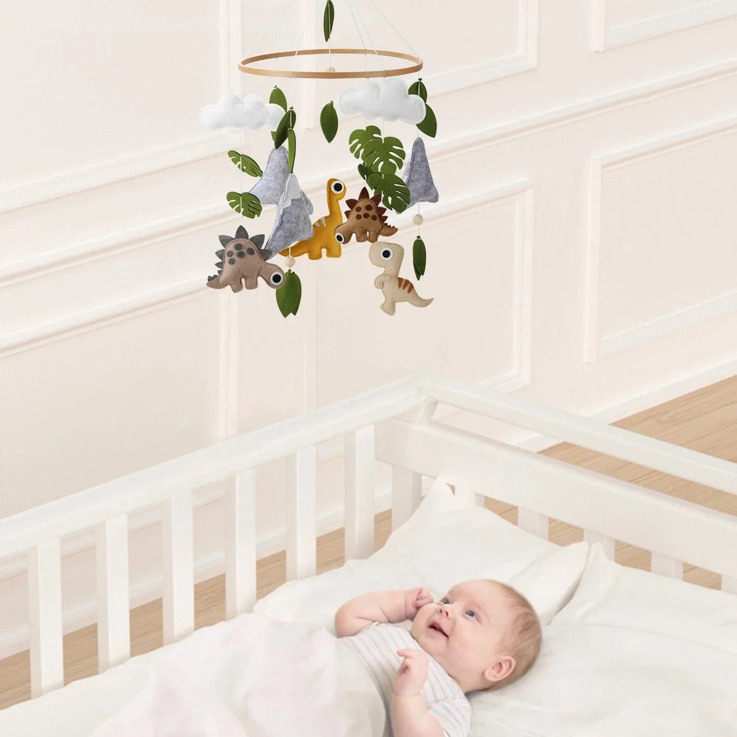 Musical baby mobile for crib