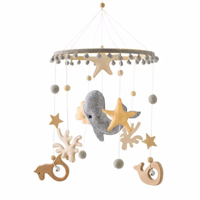 Baby crib mobile with music