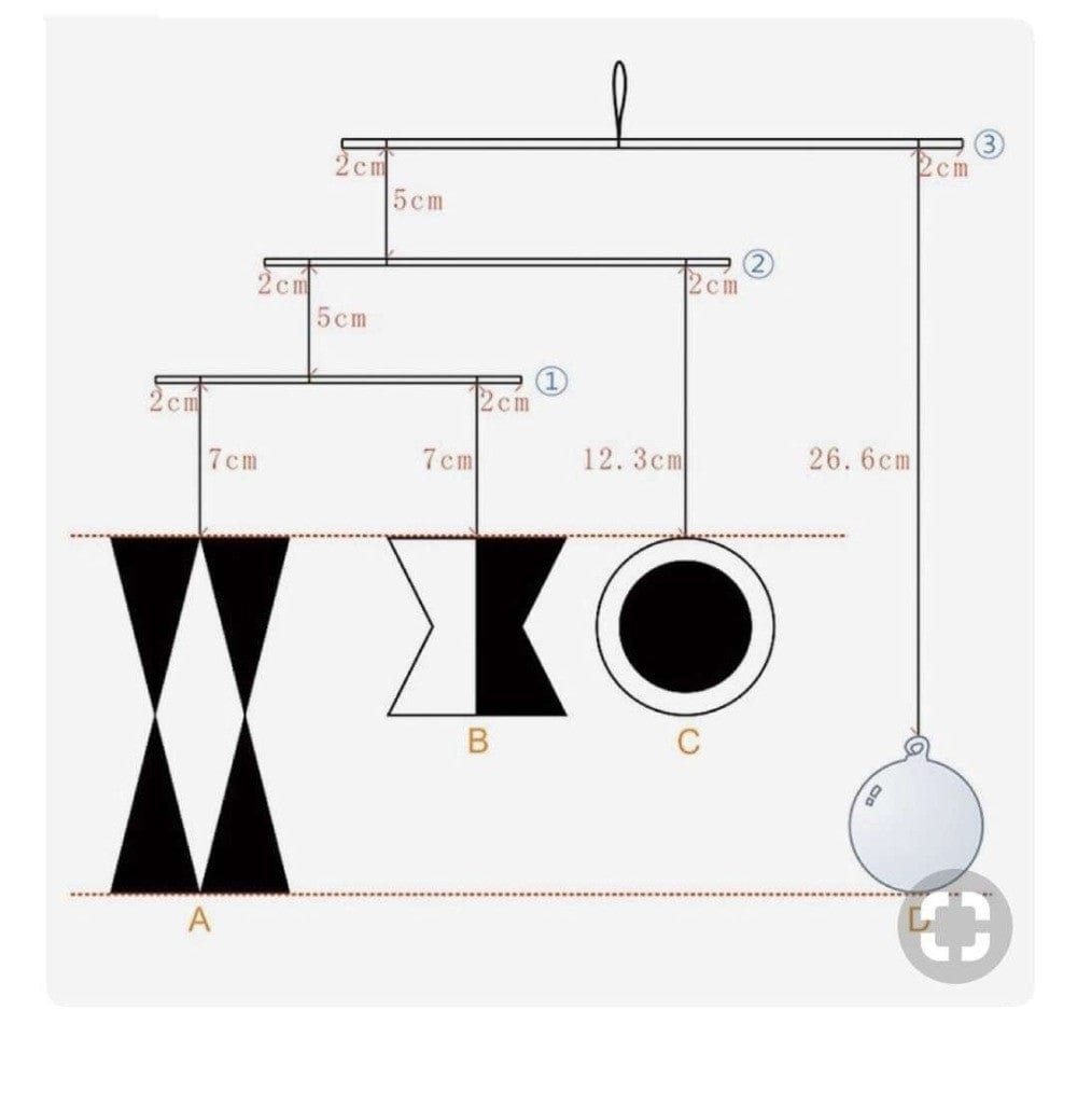 Mobile Montessori Munari Black and White