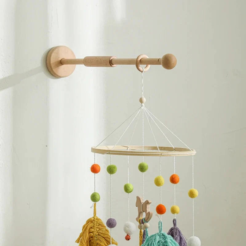 Crib mobile arm