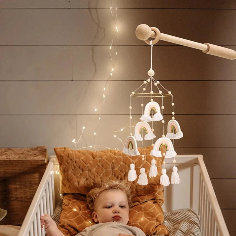 Crib mobile arm