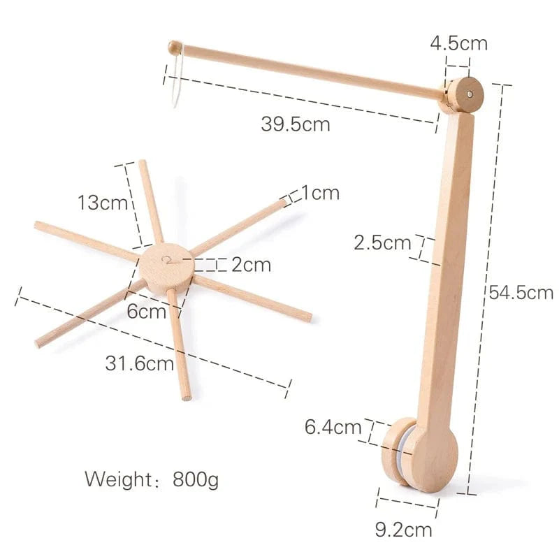 Arm for crib mobile