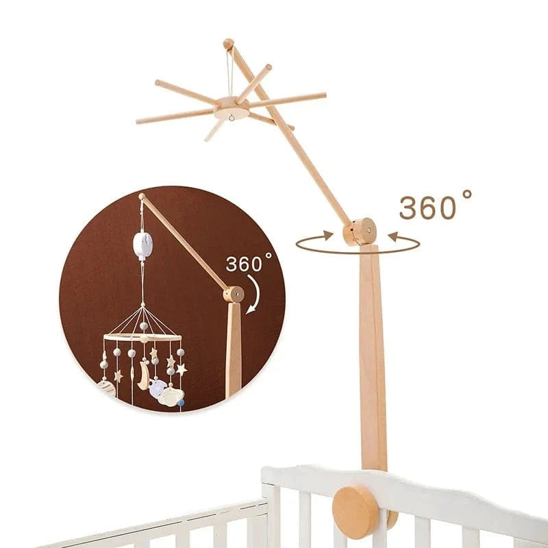 Arm for crib mobile